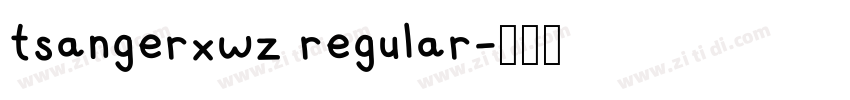 tsangerxwz regular字体转换